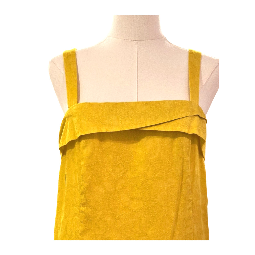 Floreat Anthropologie Yellow Cotton Lace Sleeveless Shift Dress Size 10 - Picture 2 of 10